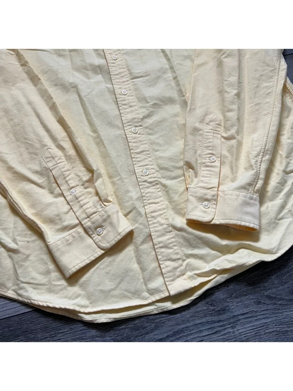 Polo Ralph Lauren Men's 2XL Button Up Casual Oxford Shirt Yellow Flesh Pony